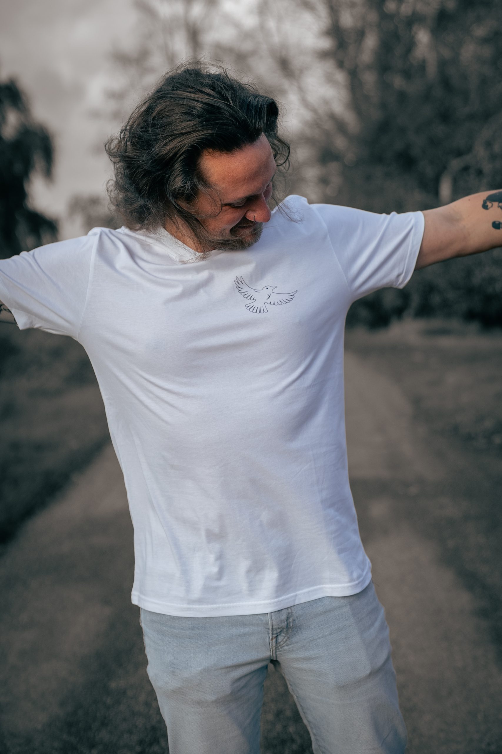 t-shirt-mense & the blackbirds-weiß